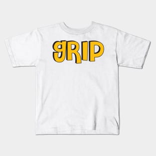 Film Crew On Set - Grip - Gold Text - Front Kids T-Shirt